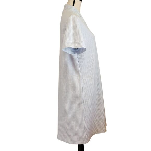 Miss Elaine Robe House Coat Womens Sz M‎ Light Blue Waffle Full Zip Embroidered - Picture 2 of 8